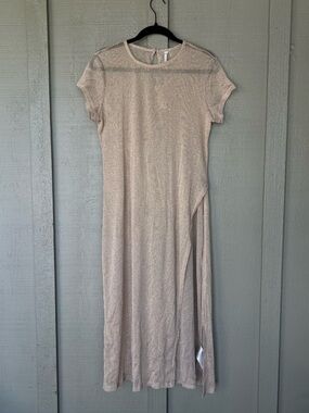 ANTHROPOLOGIE NWT Metallic Shimmer Mesh Dress or Top M